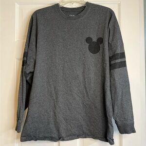 Disney Mickey Mouse Womens Long Sleeve Jersey Oversized Crewneck Shirt